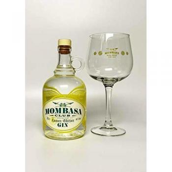 Mombasa Lemon Edition Estuche + Copa Ginebra Infusionada con Limón + Copa - 700 ml