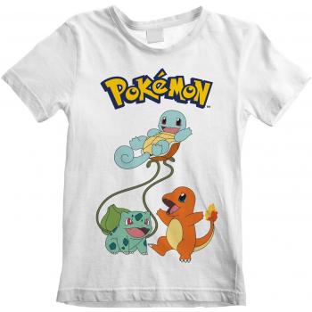 Camiseta gaming de Pokémon - Original Trio - Unisex - Color Blanco - Talla 12-13 años (104-152) - Para Niñas y Niños