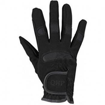 QHP Guantes de equitación para niños, guantes multitranspirables, elásticos, con velcro
