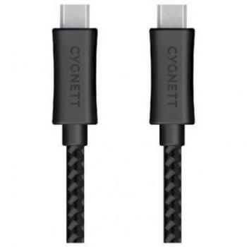 Cygnett 0.1m, 2xUSB3.1-C 0.1m USB C USB C Negro - Cable USB