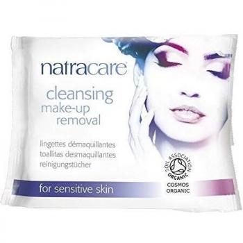 Natracare Organic Cleansing Wipes - 20 pcs, Biodegradable, Made from organic cotton, Fragrance-free, Vegan-friendly, Suitable for sensitive skin
