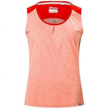 Berghaus Voyager Camiseta de Tirantes, Mujer, Volcano Marl/Hot Coral, 10