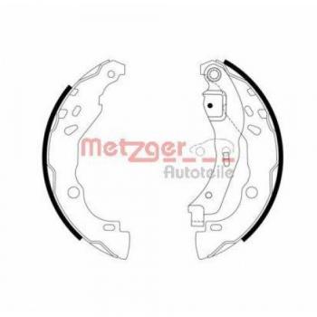 Juego de zapatas de freno traseras Metzger MG 968 para Dacia Logan, Nissan Micra y Renault Clio