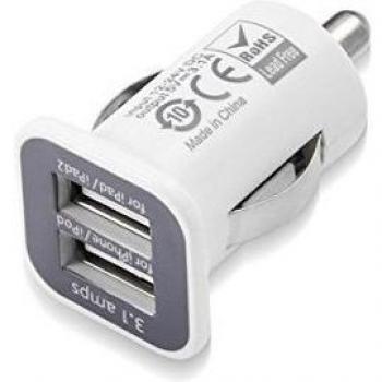 Mini cargador coche dual 2100ma 6309