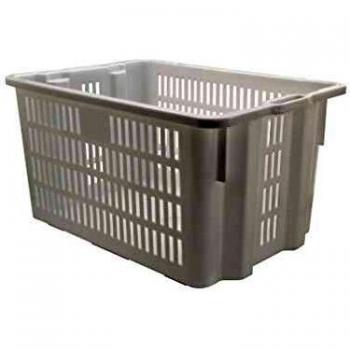 Cesta Traforada Impilable y Sovraponible para Alimentos de 65 Litros - Color Blanco Neutro