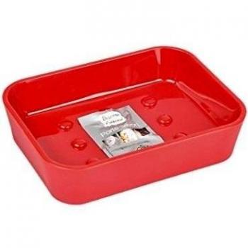 Interior 6ASB225RO Suavidad Soap Dish Efecto Soft Touch Rojo 12 x 9 x 3 cm