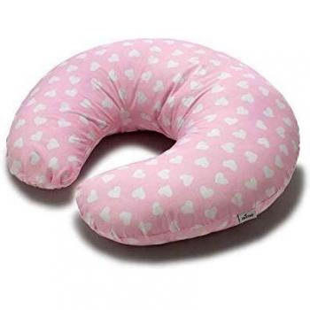 Niimo Cojin Lactancia Bebè Funda Cojin 100% Algodòn Extraíble y Lavable Almohada Multifuncional para Madre y Bebé Relleno de Fibra de Poliéster