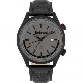 Reloj Timberland Malden 15942JSB-13 para Hombre con Pulsera de Piel Negra, Caja de Acero Inoxidable y Visualización de Fecha