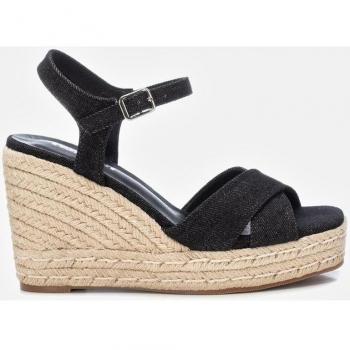 Sandalia de cuña Refresh 171597 negro con hebilla