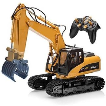 Top Race Excavadora de horquilla de control remoto RC de 15 canales, construcción Tenedor Tenedor Tractor Tenedor de metal. TR-215