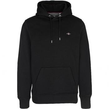 GANT Men's Regular Fit Shield Logo Pullover Hoodie - Black - XL