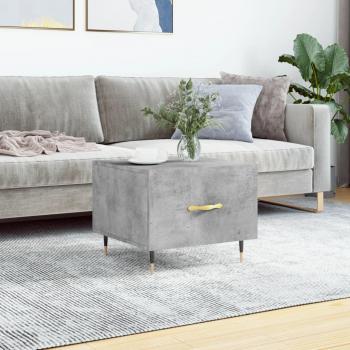 Mesa de centro vidaXL madera contrachapada 50x50x40 cm en color Blanco, Negro y Blanco brillante - Mesita de Salón o Comedor o Auxiliar Mesa de Café; Mesa de centro vidaXL madera de ingeniería gris