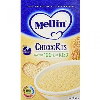Mellin Chiccoris 320g - Papilla Sin Gluten con Calcio y Vitamina B1 para Bebés a Partir de 5 Meses