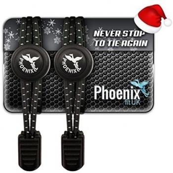Cordones Elásticos de Phoenix Fit UK - Sin atar y sin nudo en una amplia gama de colores. Genial para corredores, niños, personas mayores y personas con estilos de vida activos. 1 par