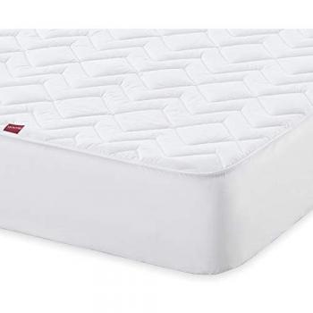 Protector de Colchón Acolchado Reversible Belnou Oslo 1 - 100% Algodón Natural para Cama de 105 cm