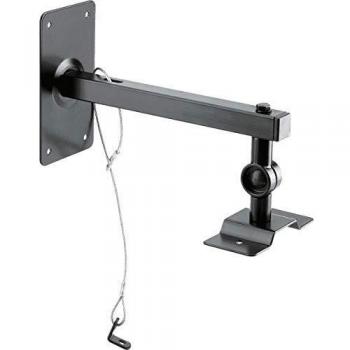 K&M 24195 Adjustable Black Speaker Wall/Ceiling Mount with 33.04 lb Capacity