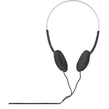 NEDIS Auriculares Diadema con Cable Auriculares Diadema con Cable | 3.5 mm | Longitud del Cable: 6.00 m | Negro Negro 6.00 m