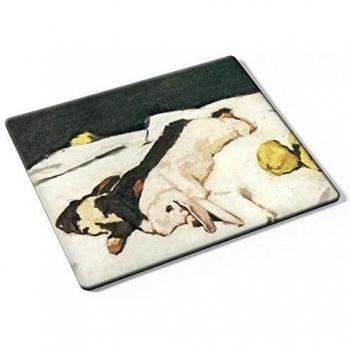 Albin Egger Lienz - Dead Hares, Designer Almohadilla del Ratón Mouse Mouse Pad con Diseño Colorido. Auténtica Alfombrilla de 250 x 190 mm. Tamaño Ideal de Media para el Uso Diario.