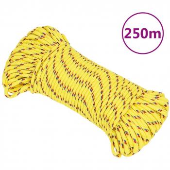 Cuerda náutica amarilla 3 mm 250 m en polipropileno