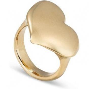 UNO de 50 - Large Heart Ring in 18k Gold Plating