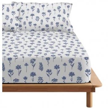 Sábana Bajera Ajustable Arona 100% Algodón Multicolor para Cama de 90x200 cm, 175 Hilos
