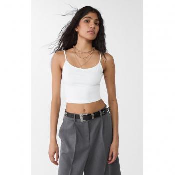 Ecru Open Back Strappy Polyamide Top L