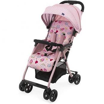 Silla de Paseo Chicco Ohlalá 3 Rosa Caramelo con Capota Extensible y Plástico de Lluvia