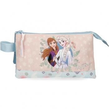 Estuche Frozen Own Your Destiny Tres Compartimentos Azul 5x22x12 cm