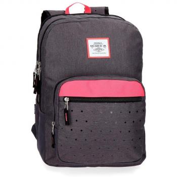 Pepe Jeans Molly Mochila Doble Compartimento Adaptable a Carro Gris 30,5x44x15 cms Poliéster 20.13L