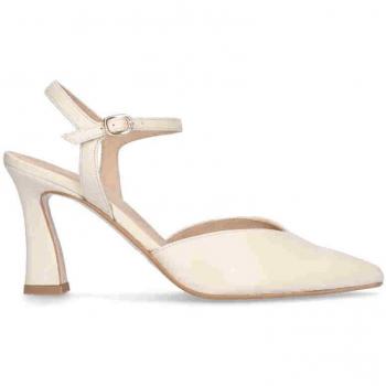 Zapatos de salón destalonados MASCARÓ Renata en napa suave color marfil