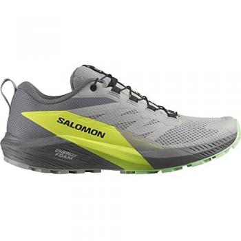 Zapatillas de Trail Running Salomon Sense Ride 5 gris amarillo, tamaño 46 EU, Alloy/Quiet Shade/Safety Yellow