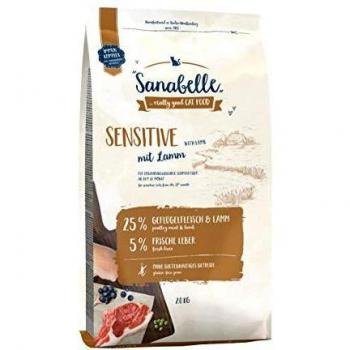Sanabelle Sensitive with Lamb - Pack mixto de 2 kg - Alimento seco para gatos adultos con sensibilidad nutricional