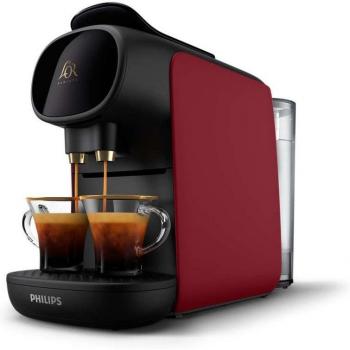 Philips L'OR Barista Sublime LM9012/55 Cafetera de Cápsulas Automática Negro/Rojo Bundle con 50 Cápsulas