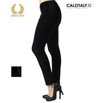 LEGGINGS DE TERCIOPELO | PANTALONES ATERCIOPELADOS | MALLAS NEGRAS | S, M, L | CALCETERÍA ITALIANA |