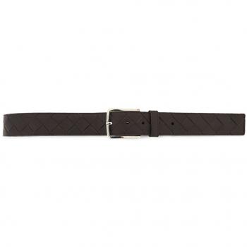 Bottega Veneta Intrecciato Leather Belt for Men, Brown, Size 105, Style Number 609182VCPQ3
