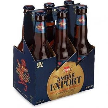 Ambar Export Cerveza - Paquete de 6 x 330 ml - Total: 1980 ml