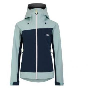 Chaqueta impermeable mujer Dare2B Traversing II Moonlight Denim/Verde menta