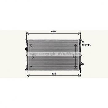 Radiador de refrigeración del motor PRASCO FD2679 para FORD