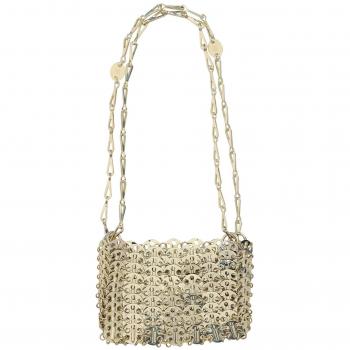 Paco Rabanne 1969 Nano Handbag in Gold Brass