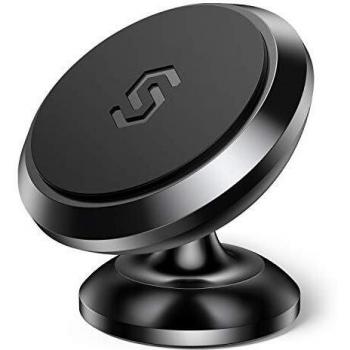 Syncwire Soporte magnético para teléfono móvil para Coche, Ajustable 360°, Soporte magnético para salpicadero, Compatible con Smartphone/iPhone/Samsung/Huawei, etc., Negro