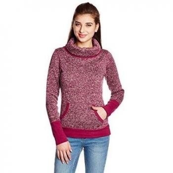 Roxy Surf City - Suéter-forro polar para niña, color rojo, talla M
