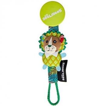 Déglingos Jélecros - Cadena chupete león, Multicolor, 21 cm