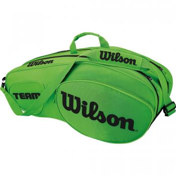 Wilson Team III 6 raqueta bolsa, verde y negro