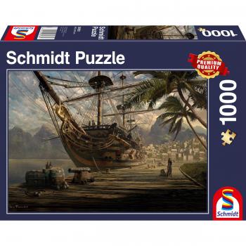 Schmidt Spiele 1000-Piece Puzzle: Ship at Anchor