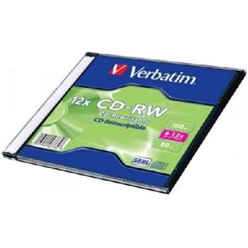 CD-RW 700MB / 80Min Verbatim Regrabable 8-12X (Paquete de 10)