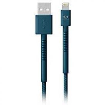 Fresh ‘n Rebel Lightning Fabriq Cable - Cable USB a Apple Lightning - Trenzado de Nylon Cable - Carga y Sincronizació 1,5 M - Petrol Blue