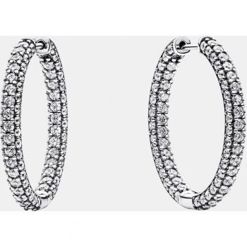 Pendientes de Aro Pandora Timeless con Fila de Circonitas en Pavé