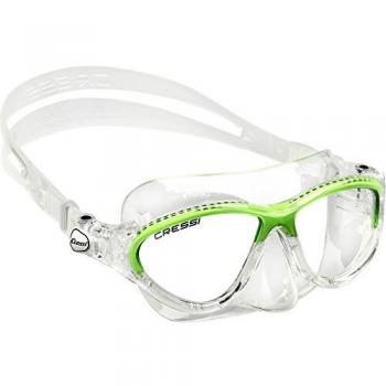 Cressi Kids Moon, Gafas de Snorkel Buceo para Niños, Verde, 7-15 Años