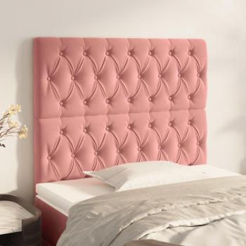 Cabeceros de terciopelo rosa 90x7x78/88 cm - 2 unidades VidaXL