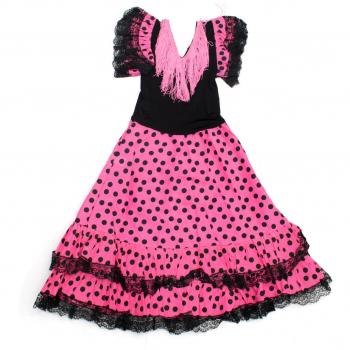 Vestido Flamenco VS-NFLP-LN10 - Elegante diseño en color negro, Talla 10, tejido de Poliéster